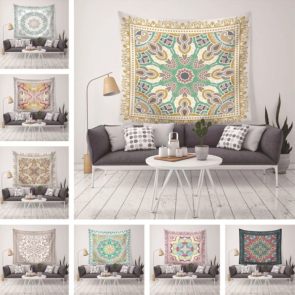 

Colored Printed Bohemian Tapestry Mandala Tapestry Beach Towel Wall Hanging Beach Towel Home Decor 150*130cm / 200*150cm
