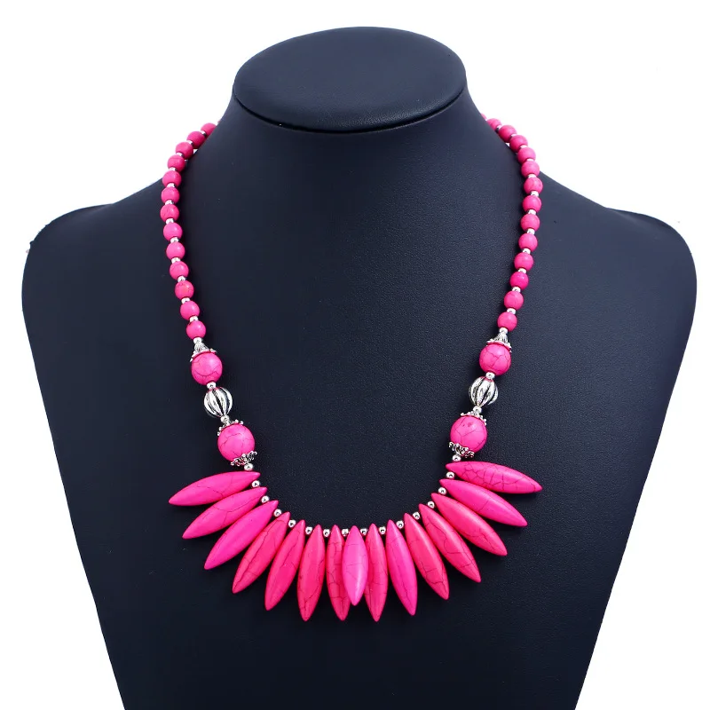

Bohemian ethnic beads Necklace woman costume choker jewelry accessories