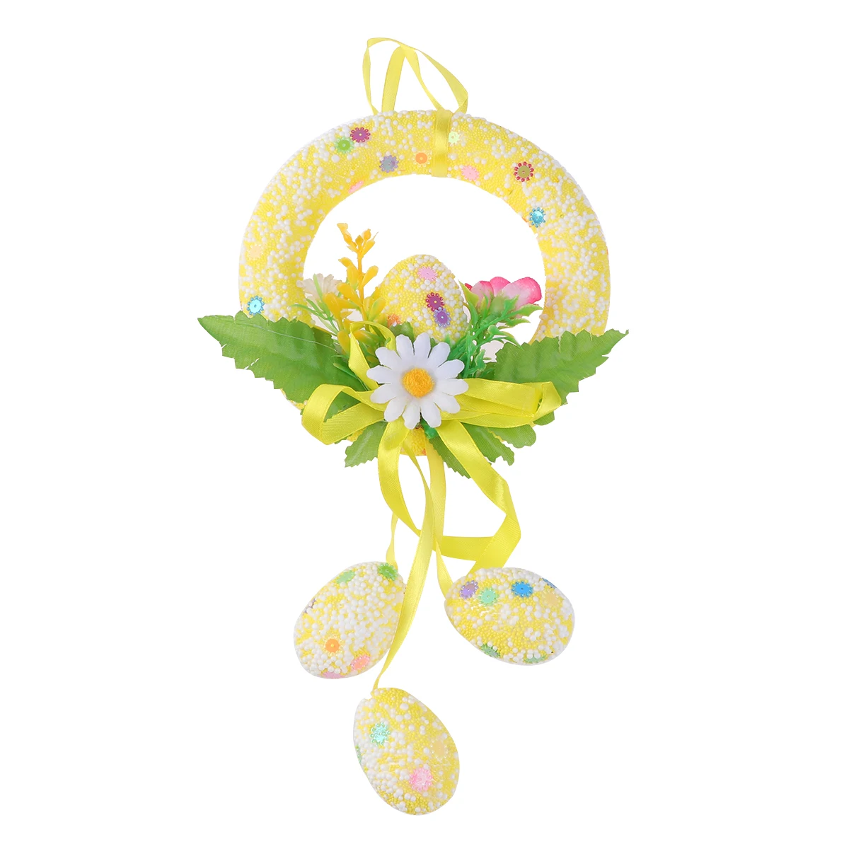 

1pc Easter Egg Garland Creative Colorful Lovely Foam Spring Decoration Simulation Eggs Hanging Pendant for Home Office Shop