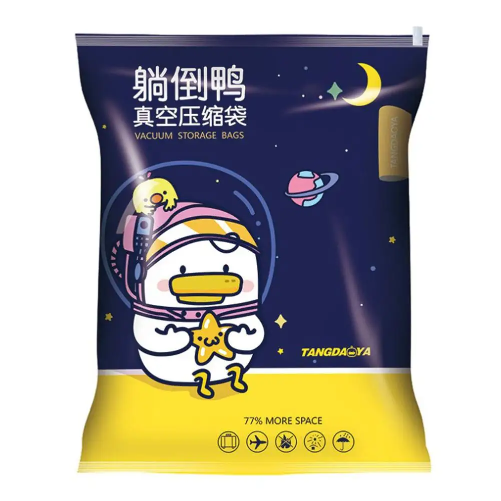 6/11Pcs Vacuum Storage Bag With Beaded Transparent Border Valve Compressed Home Quilt Travel Storage Bag Closet Jacket Organizer