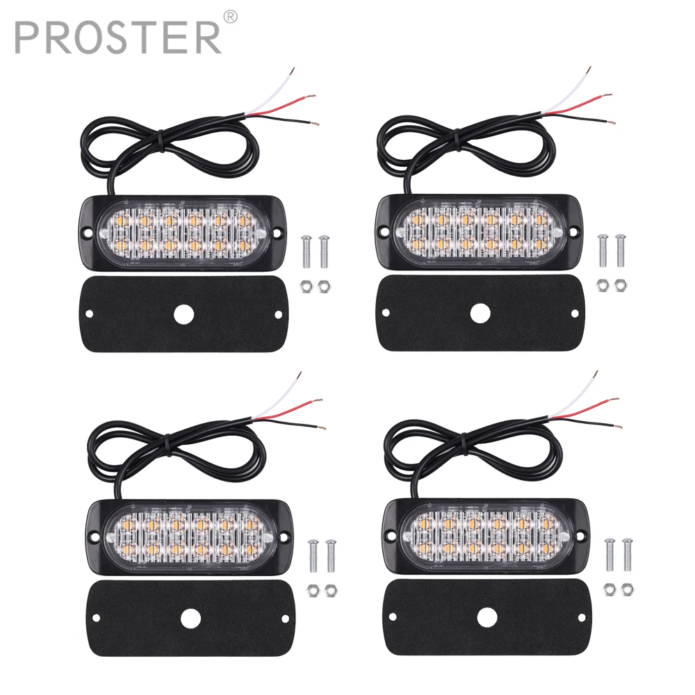 

PROSTER YELLOW lightSpot LED Flashing Light Work Bar Driving Lamp for Off-road SUV Auto Car Boat Truck Signal lampSpot LED Light
