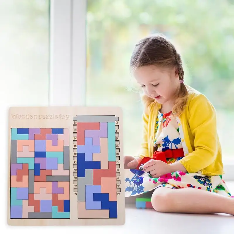 Children 3 in 1 Wooden Building Blocks Game Early Creativity Stacking Block Educational Toys For Children