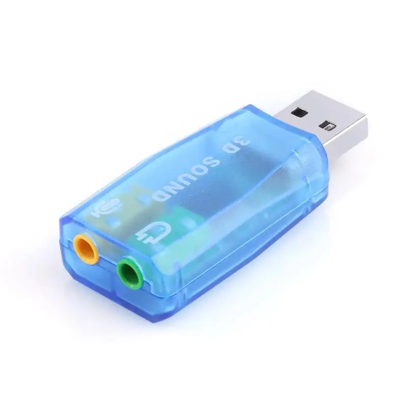 Внешняя звуковая карта 3D USB адаптер для компьютера настольного ноутбука|Звуковые