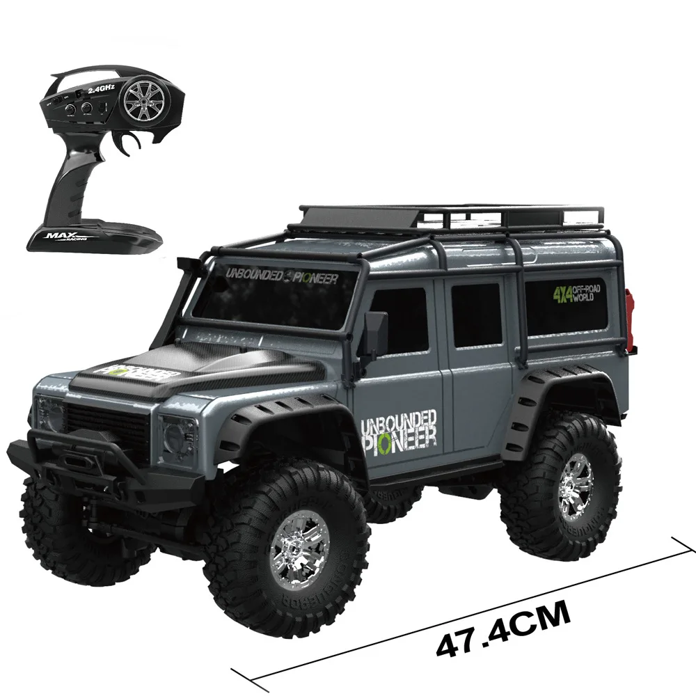 RBRC 1/10 2,4G 4WD Rc ралли пропорционально Управление Ретро внедорожных восхождение RC автомобиль со светодиодной подсветкой RTR модель-серый