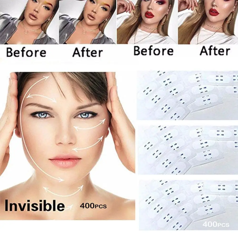 

BellyLady 400 stickers/set Invisible Thin Face Stickers Face Facial Line Wrinkle Sagging Skin V-Shape Face Lift Sticker