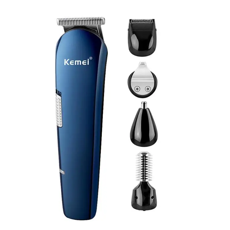 

Kemei 5 in 1 Electric Hair Clipper Trimmer USB Rechargeable Nose Hair Remover Shaving Machine Cutter Barber Accessories