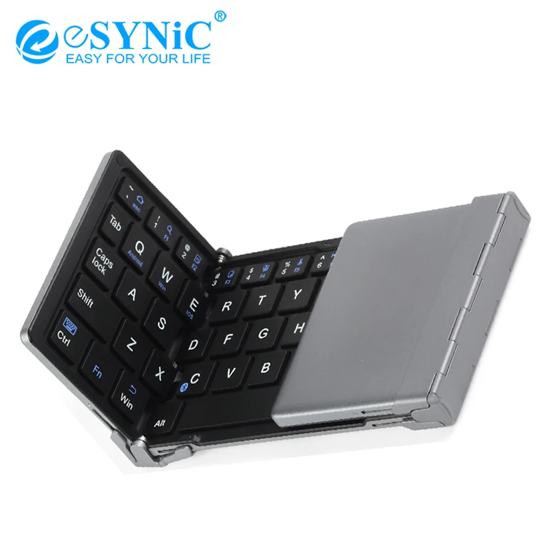 

eSYNiC Spanish Foldable Bluetooth Keyboard Ultra-slim Full-size 4 for IOS Android Windows Tablet Wireless Travel Keypad