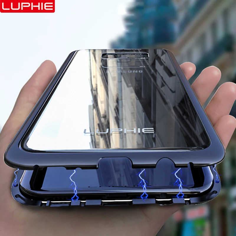 LUPHIE Магнитный чехол для samsung Galaxy S9 S8 плюс Coque магнит металлический бампер