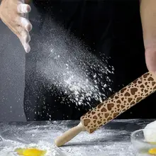 Кухонная Скалка День Святого Валентина бука инфракрасная Выгравированная тисненая печатная скалка для выпечки инструменты для помадки выпечки печенья