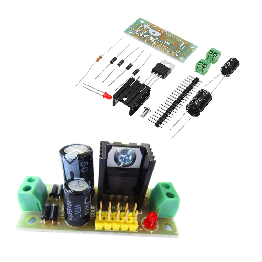 

DIY LM7806/LM7809/LM7815 Three Terminal Regulator Module 5V Voltage Regulator Module Kit