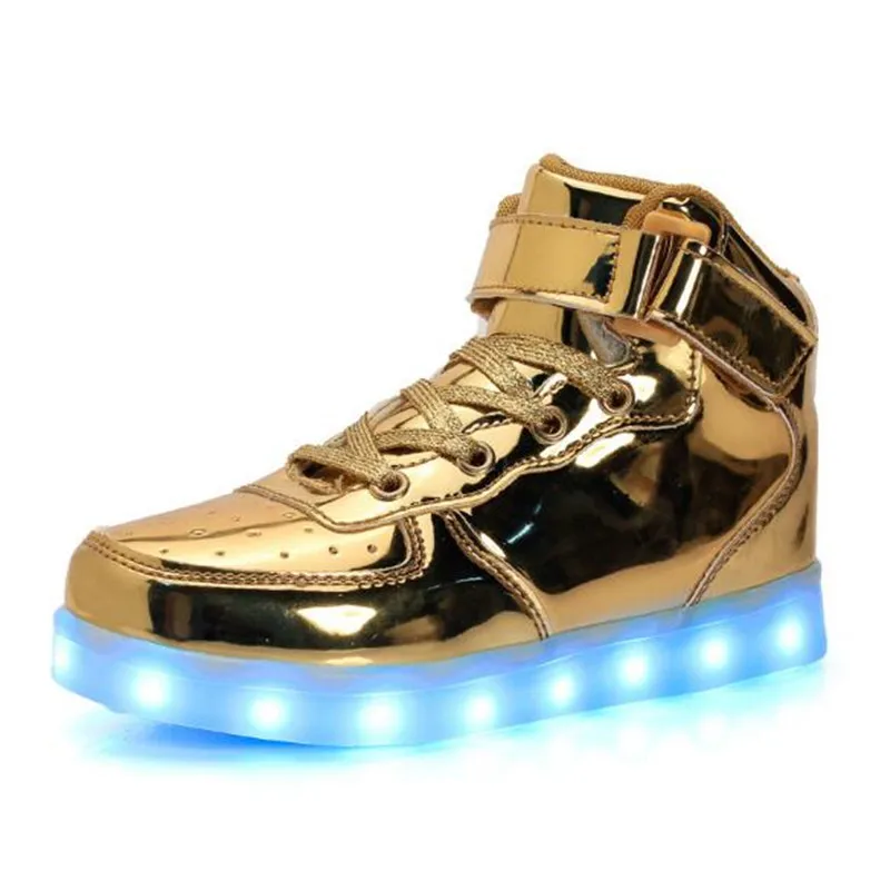New Children Casual Sports Shoes Student Sneakers High Top Glowing Shoes Boys Girls USB Charging LED Light Shoes Kids 02B New Children Casual Sports Shoes Student Sneakers High Top Glowing Shoes Boys Girls USB Charging LED Light Shoes Kids 02B