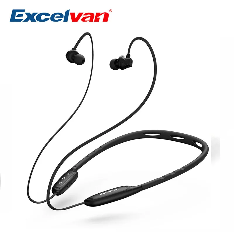 Беспроводные Bluetooth наушники Excelvan IPX5 водонепроницаемые шейные Hi Fi стерео