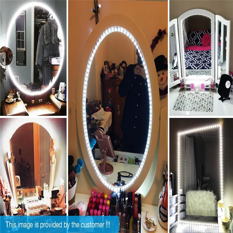 

LED Vanity Mirror V240 with Dimmer and Power Supply for Dressing Table with Manual Vanity Mirror D