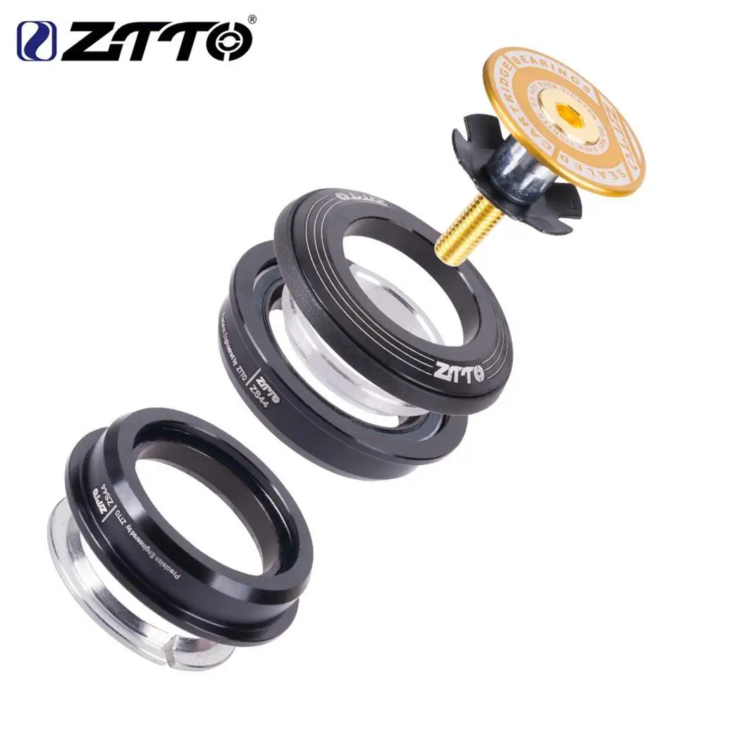 

ZTTO 4444 s MTB Bike Road Fiets Headset 44mm 44mm CNC 1 1/8 "28.6 Rechte Buis vork interne ZS44 SEMI-INTEGRATED Headset