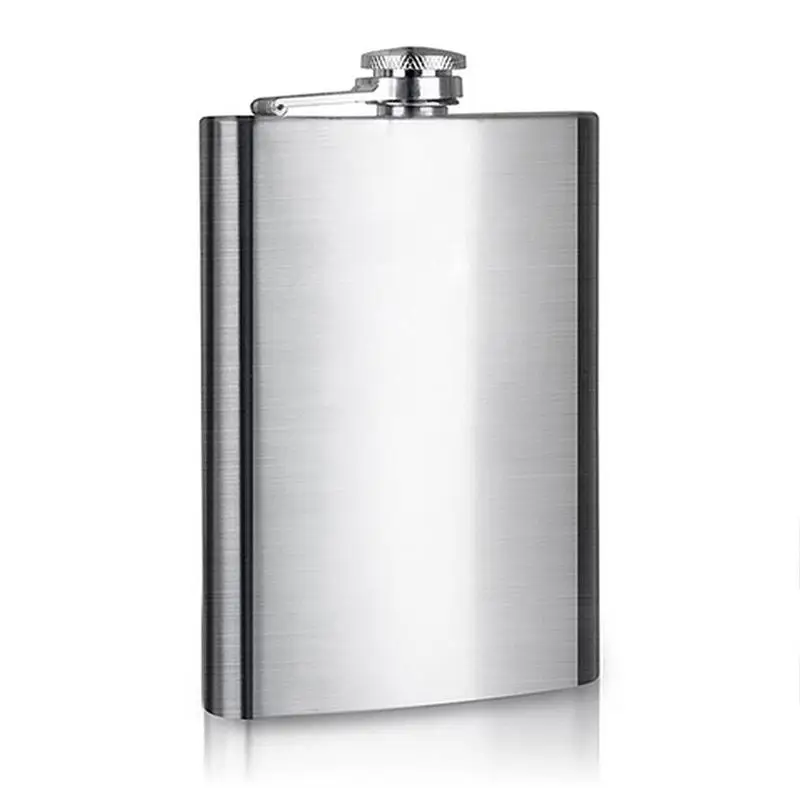 

New 8 Ounces Portable Sanded Stainless Steel Liquor Hip Flask Wine Bottle Small Funnel Cup Store Imported Winewhite Wine