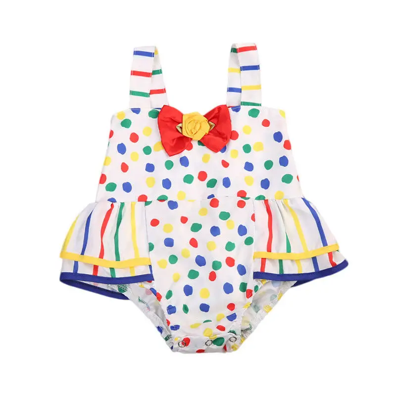 

Cute Infant Baby Girls Polka Dot Bodysuit Jumpsuit Outfit Sunsuit Clothes Toddler New Arrival Girl Print Bodysuits Clothing