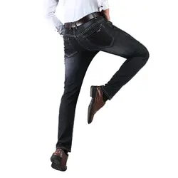 Новый Для мужчин джинсы Прямые повседневные джинсы Для мужчин джинсовые брюки Высокое качество Эластичность брюки мужские джинсы уличной