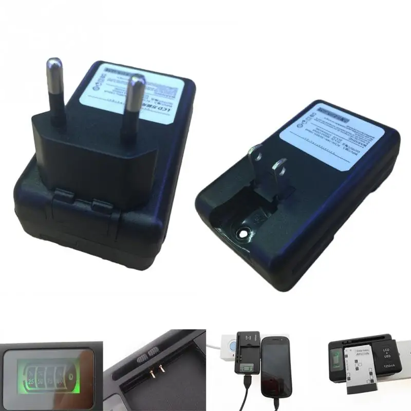 

EU/US Plug Universal Mobile Battery Charger USB-Port LCD Indicator Screen For Cell Phones Smart Phone Charger #1204