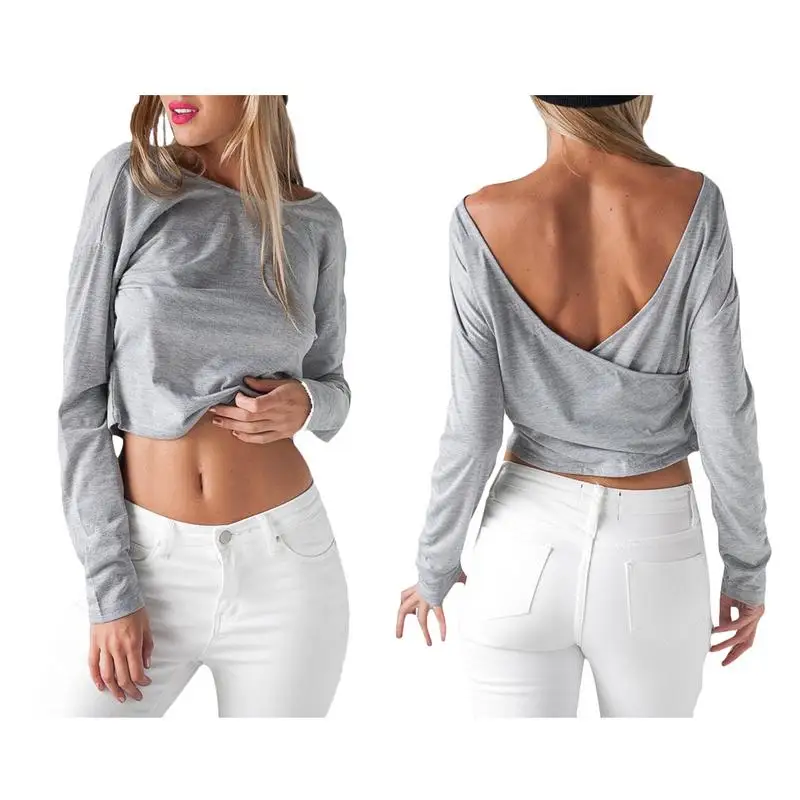 backless midriff top