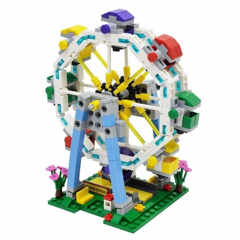 

New Building Block XB01106 Streetscape Playground Series Ferris Wheel Assembling Spelling Insert Plastic Blocks Toys 660pcs