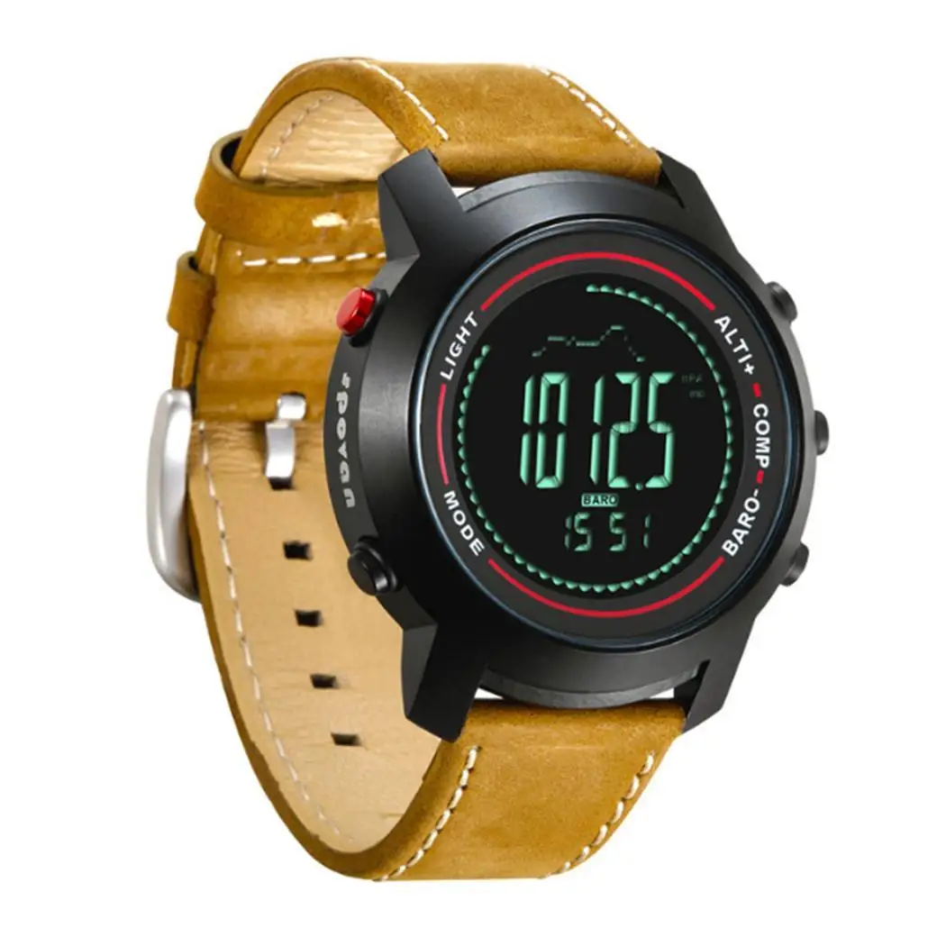 

Men Waterproof Luminous Digital Cowhide Leather Watch Wristwatch Easy to use and carry, suitable for daily wear.