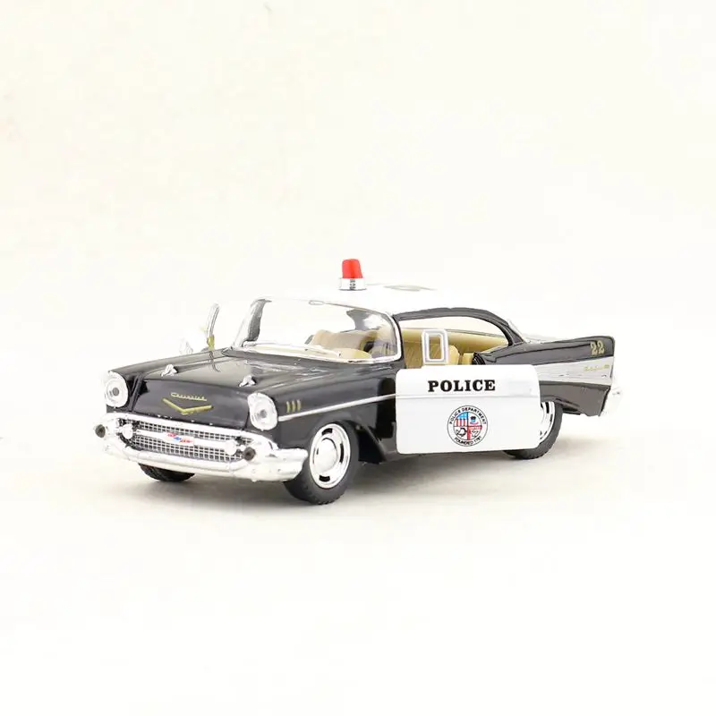 

KINSMART Diecast Metal Model/1:40 Scale/1957 Chevrolet Bel Air Police toy/Pull Back Car for children's gift/collection/Gift