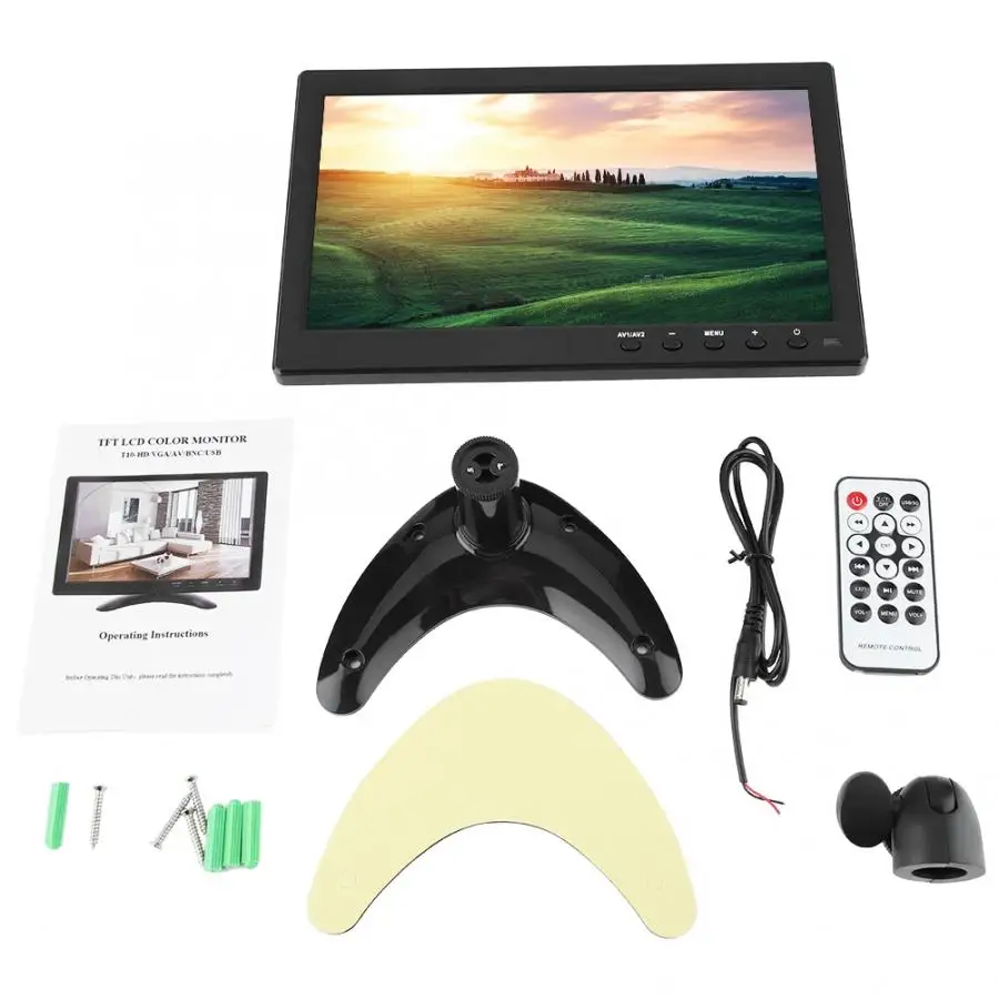 

10" HDMI TFT LCD Monitor Display Device for Car Reverse Rear View Camera DVD Car Headrest Monitor Accesorios Automovil