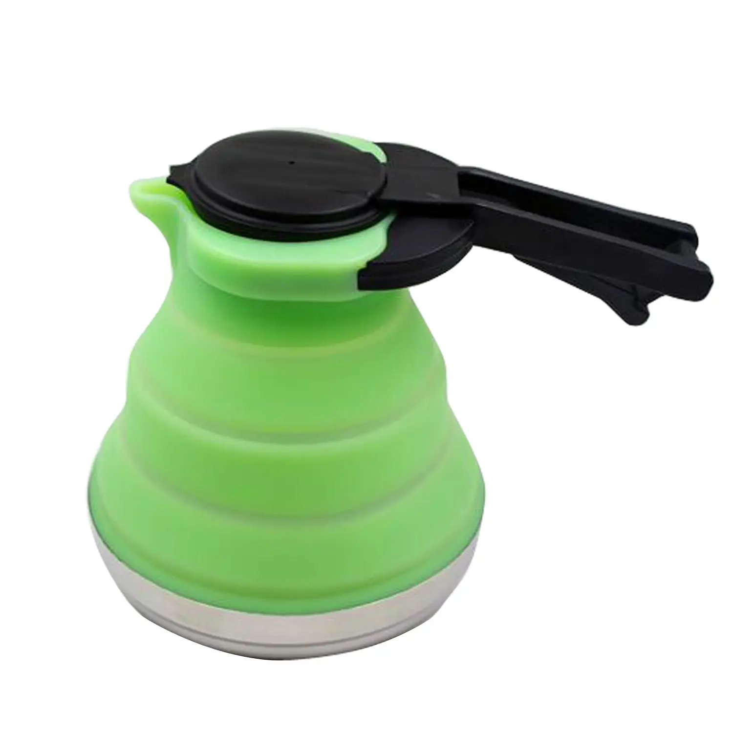 1500ML Portable Silicone Folding Kettle Kitchen Outdoor Camping Hiking