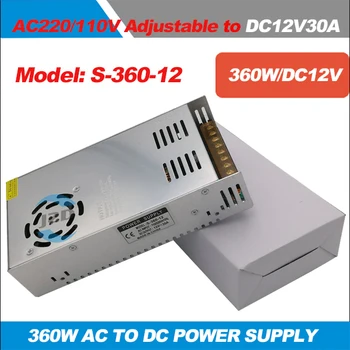 

12V 30A 360W Switching Power Supply Driver Switching for Led Strip light display AC100-240V input Voltage Transformer to DC 12V