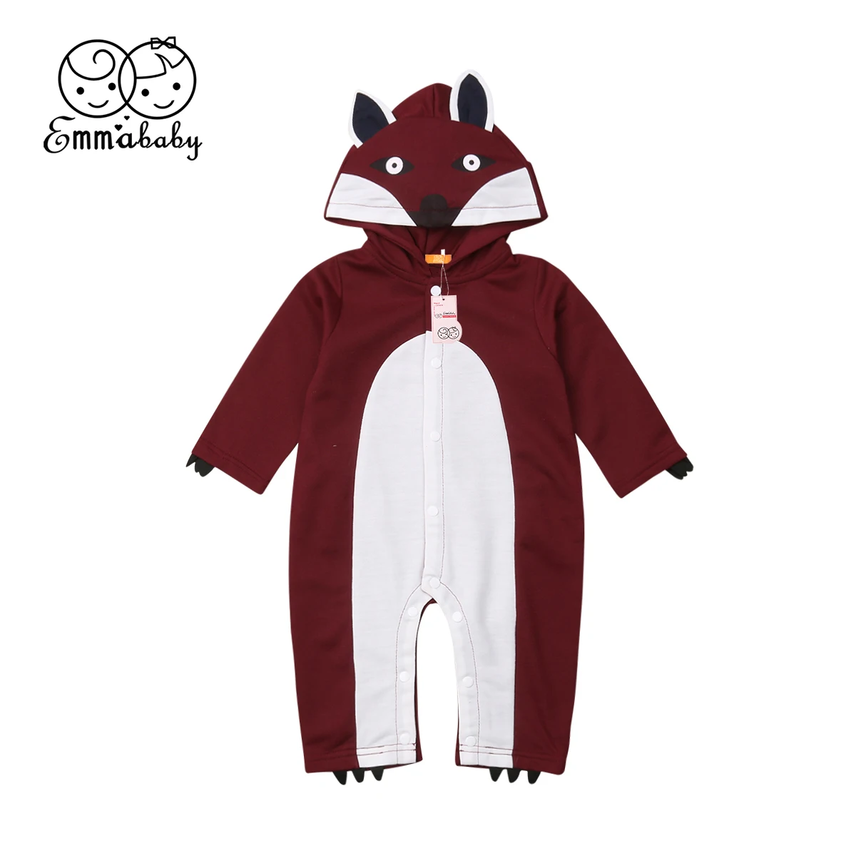 

Winter Baby Rompers Cute Cartoon Girls Boys Long Sleeves Hooded Romper Newborn Crawling Jumpsuit Soft Warm Infant Clothing