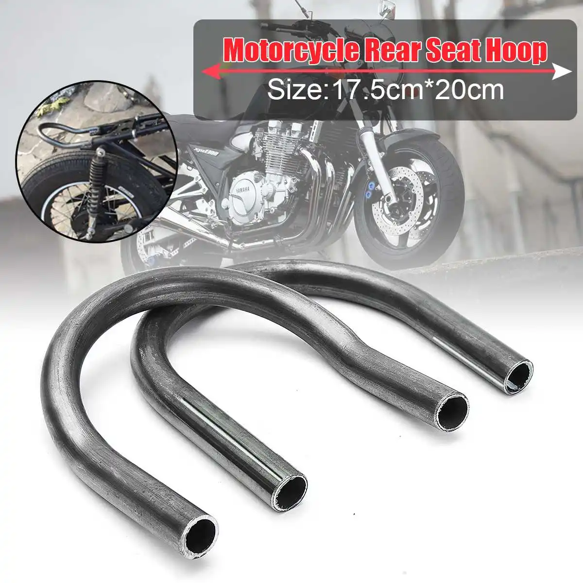 

New Motorcycle 6.9" Cafe Retro Rear Seat Hoop Rear Upswept/Flat Seat Loop End Brat Frame Hoop For Yamaha/For Suzuki/For Honda