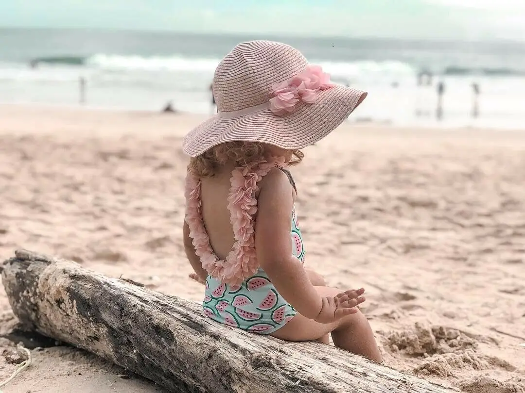 Pudcoco/летняя пляжная одежда для маленьких девочек 1-4 лет; купальный костюм с круглым вырезом и рисунком арбуза; купальный костюм; бикини