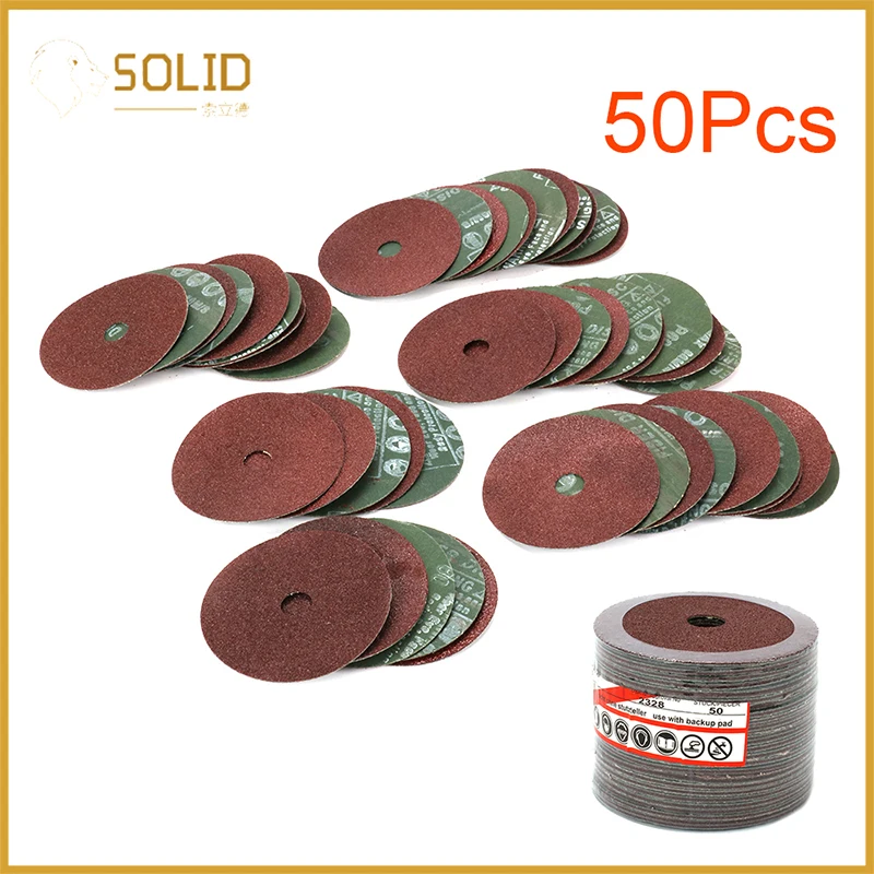 5 Inch Resin Fiber Disc Grinding Sanding Discs with 5/8" Arbor for