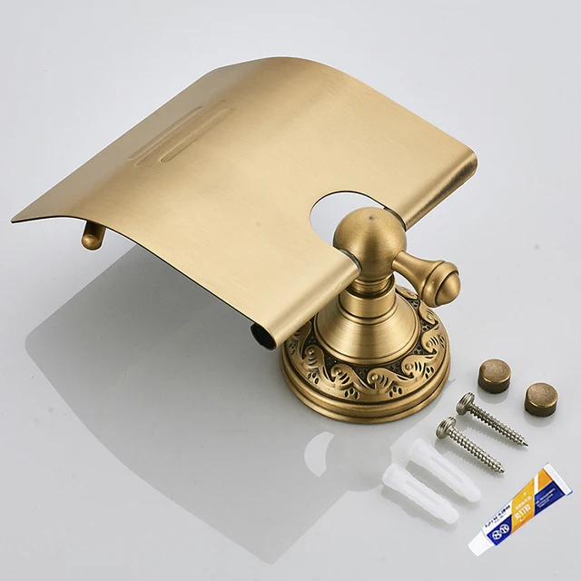 Porte-papier Avec Couvercle En Fintion Gold, Or Poli | CL TPH4