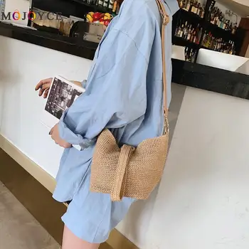 

Multi Use Brand Designer Boho Beach Straw Bags for Women Personality Handbag Lady Handmade Knit Fashion Crossbody Bag