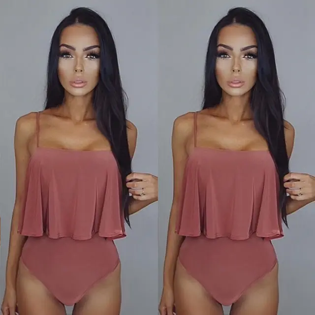 {Excellent|Wonderfull|Very Good|Very Recommended} 2019 Hot Women's monokini one-piece suit swimsuit solid color sexy tassel push up swimsuit beachwear Limited Offers