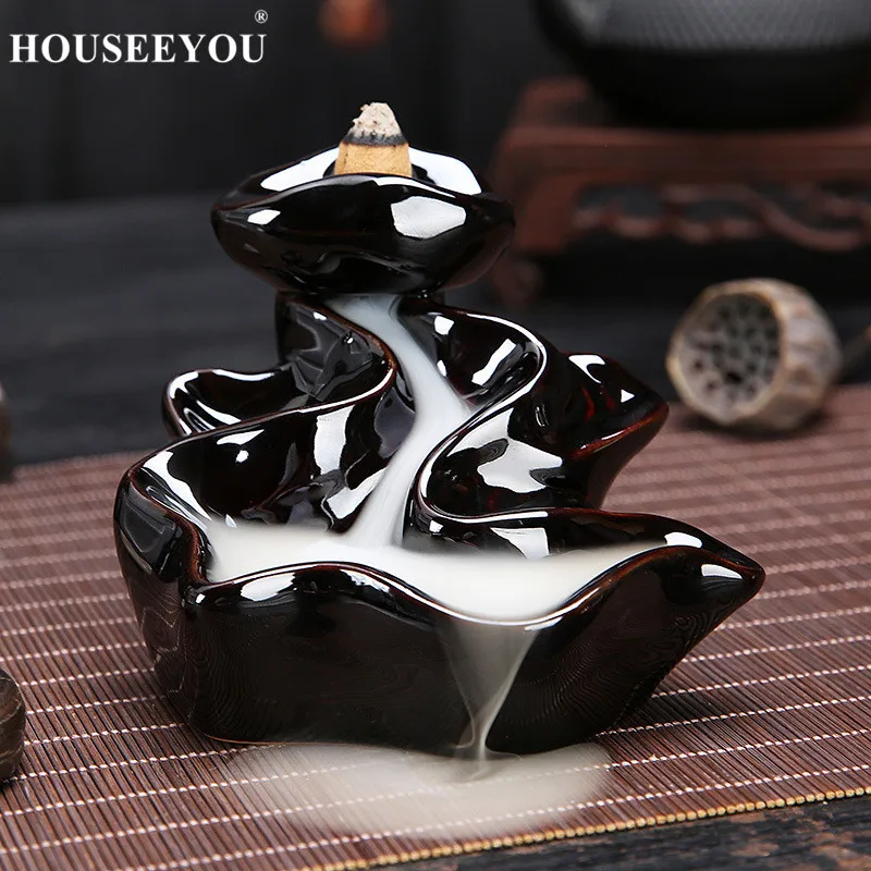 Палка для благовоний керамическая глазурованная с водопадом украшения дома