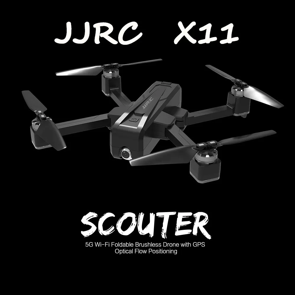 JJRC X11 складной Радиоуправляемый Дрон 5G wifi FPV с 2K камерой gps 20 минут время полета