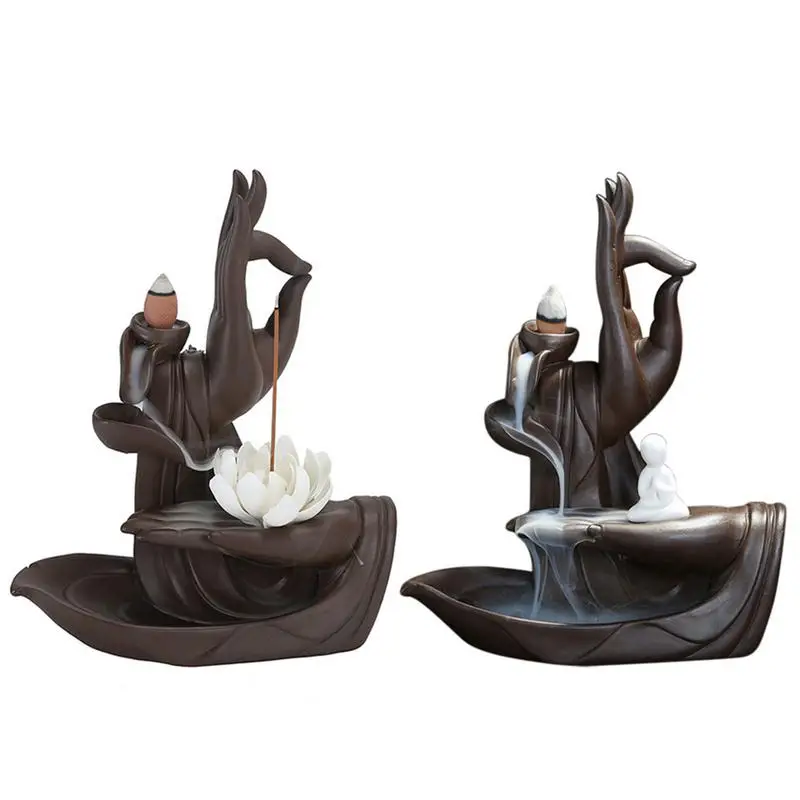 

Purple Sand Backflow Incense Burner Home Indoor Antique Aromatherapy Furnace Large Censer Innovative Ornament Incense Burner