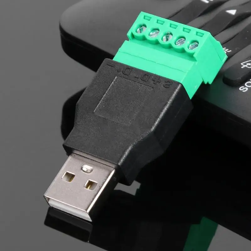 100% абсолютно новый и высокое качество USB2.0 папа к 5pin винтовой клеммный разъем