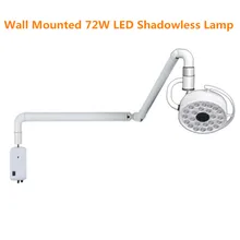Wall Mounted 72W LED Surgical Lamp Examination Light Shadowless Lamp Surgery Dental Department Pet Clinic Lamp Operation Light dental wall anging medical surgical oral lamp shadowless cold light with arm