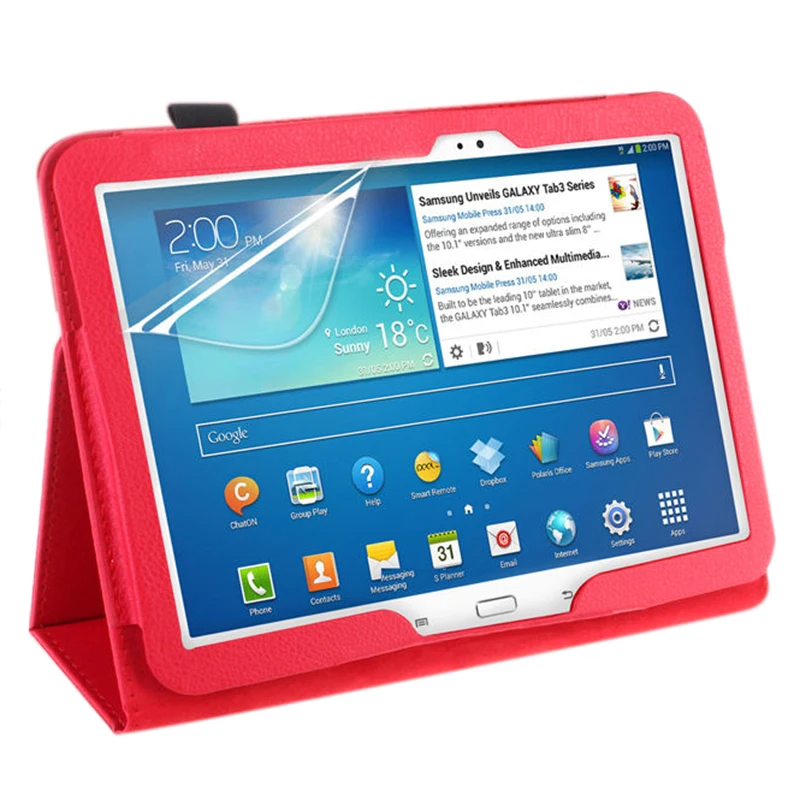 

PU Leather Case Cover For Samsung Galaxy Tab 3 10.1 P5200 P5210 P5220 Tablet