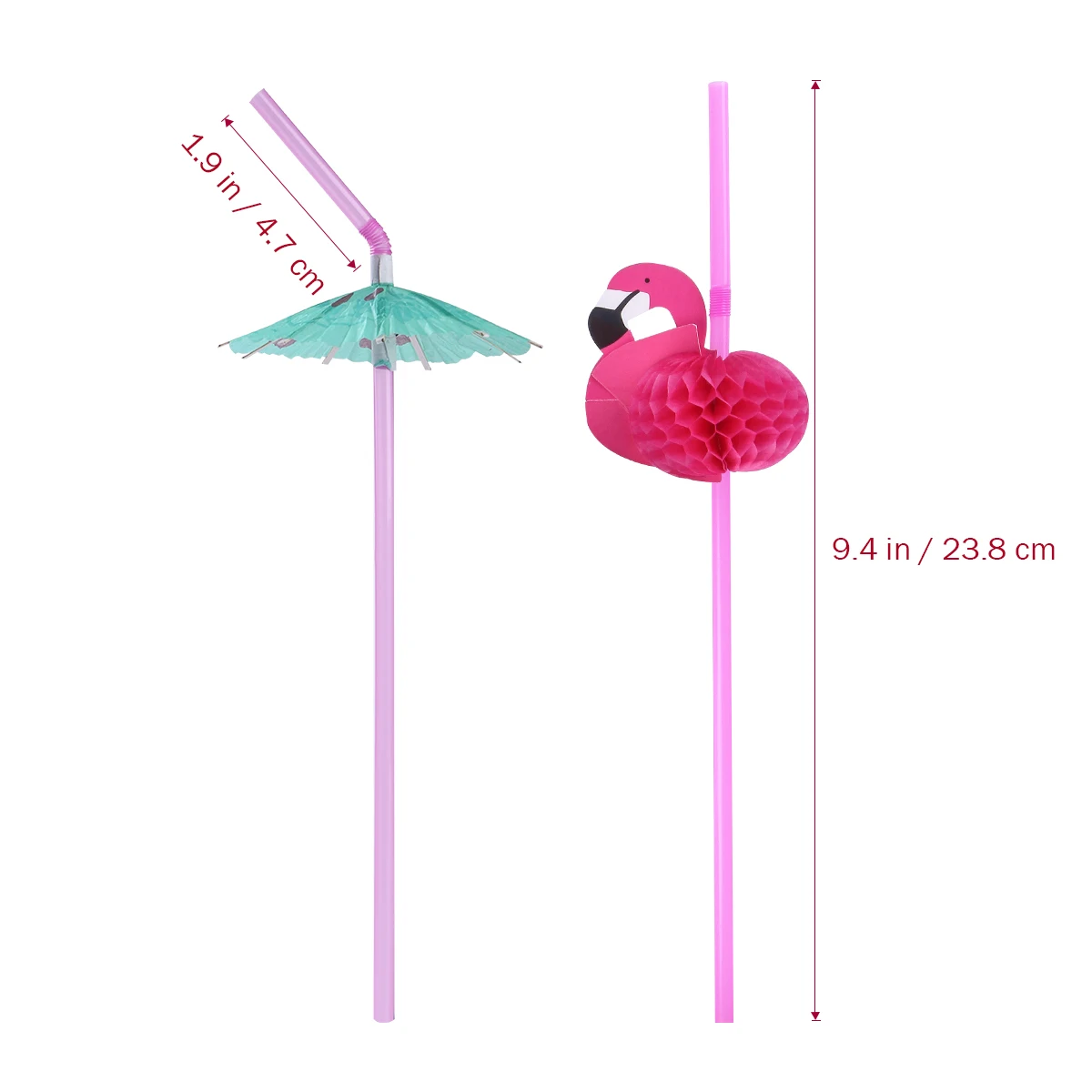 100 шт тропические соломинки Луау Свадебный Гавайский зонтик Фламинго цветок