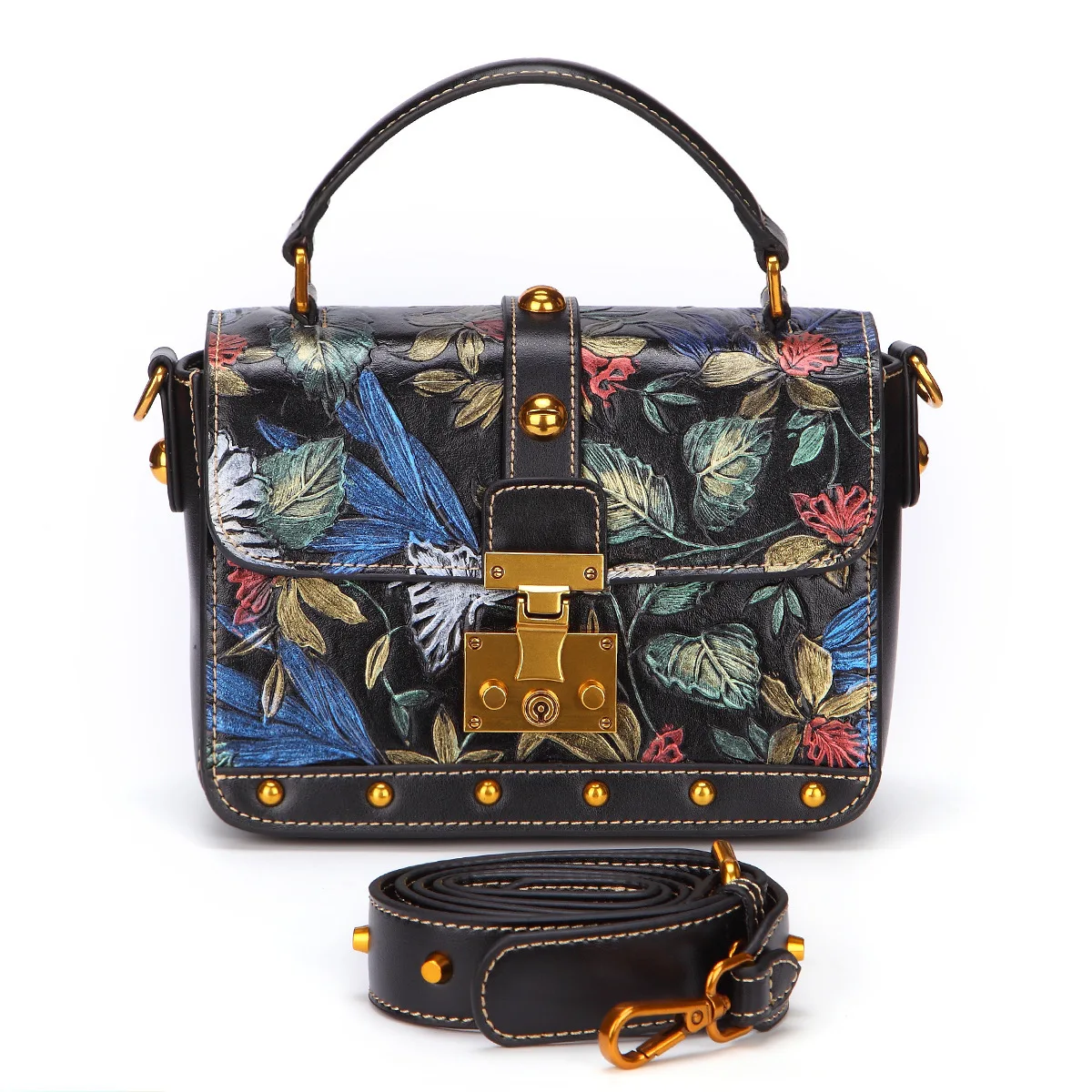 

Luxury Brand Flower Genuine Leather Women Chain Shoulder Bags Famous Design Ladies Paris Messenger Vintage Crossbody bags
