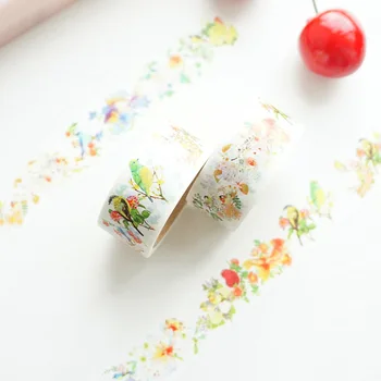 

Birds Sing Lucky Fish Creative Cute Masking Decoration Adhesive Stikcer Washi Tape