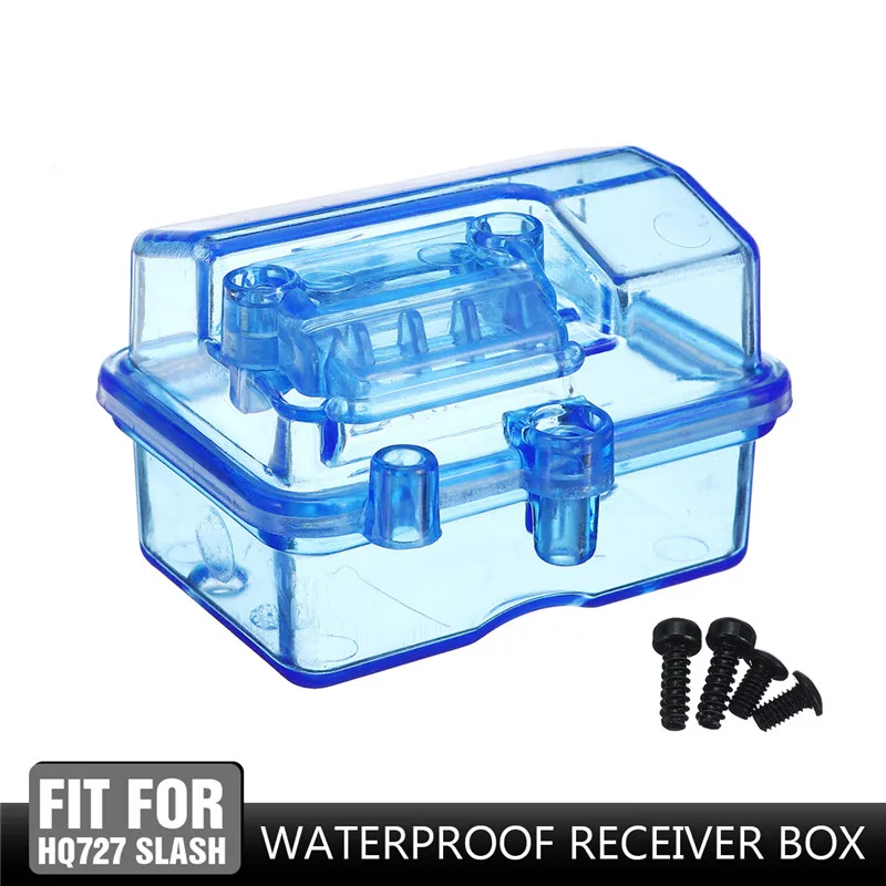 

Blue Plastic Waterproof Receiver Receiving Box for Huanqi727 / Slash RC Car Remote Control Accesory