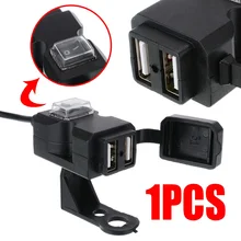 Водонепроницаемый двойной USB 9-24V зарядное устройство для мотоцикла с переключателем крепления высокое качество адаптер питания Зарядка стандартные аксессуары