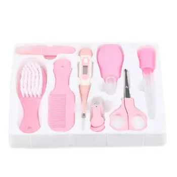 

Fancy 8Pcs/Set Nail Hair Health Care Set Thermometer Nose Cleaner Safety Tools Baby Care Grooming Brush Kit