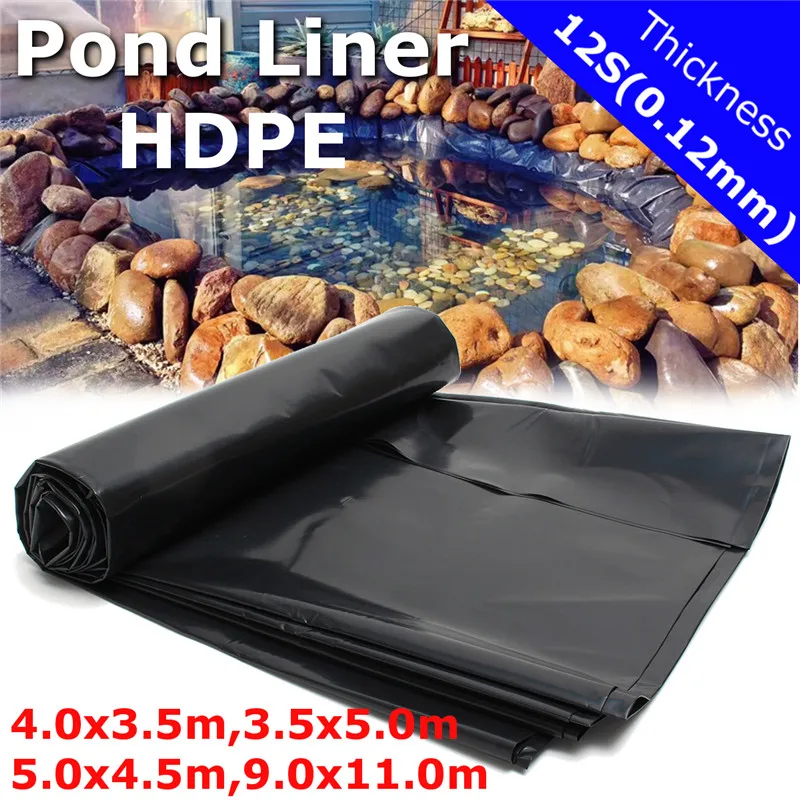 0.12mm Thickness Black HDPE Anti Seepage Film Fish Pond/Lotus Pool/Geotechnical Waterproof Film Garden Pool Landscaping Tools 0.12mm Thickness Black HDPE Anti Seepage Film Fish Pond/Lotus Pool/Geotechnical Waterproof Film Garden Pool Landscaping Tools