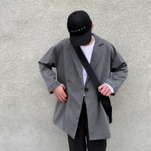 Весна и лето новое поступление тренд Корейская версия пары Harajuku Большой размер Повседневный блейзер с длинными рукавами Berserk